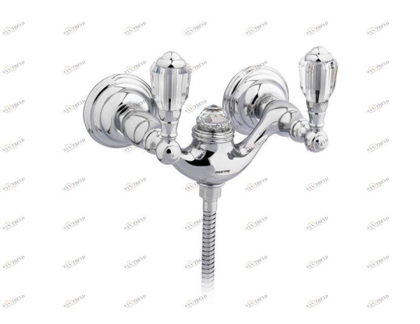 039659.D00.50 Смеситель для душа с кристаллами сваровски Яркий хром Mestre Swan