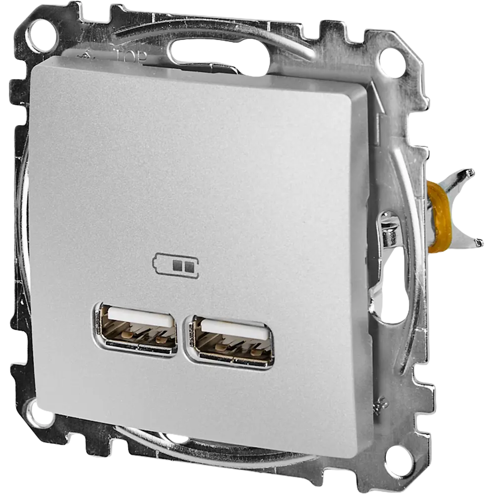 Розетка USB встраиваемая Systeme Electric Sedna, цвет алюминий STLM-2094467 - Вид №1