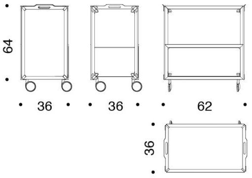 Danese Milano Многофункциональная тележка из окрашенного металла с колесами sun-id-1414851 - Вид №2