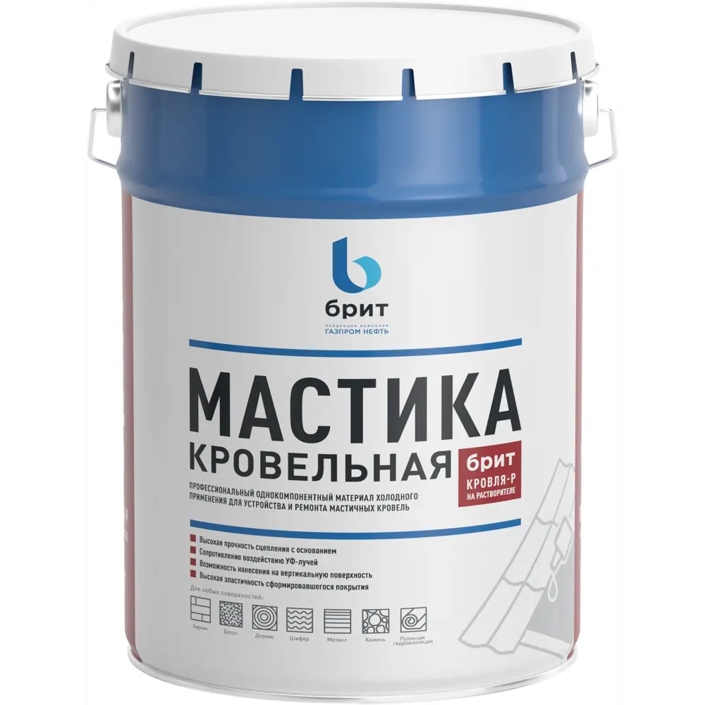 Мастика кровельная битумно-полимерная Брит Кровля-Р 5 кг STLM-2145768