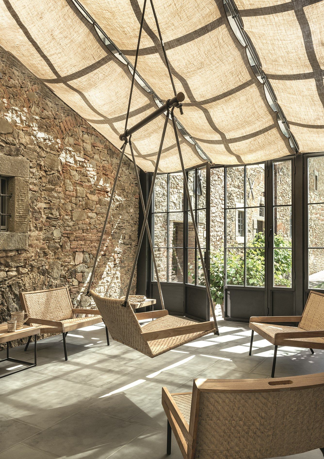 1 место ротанга висит сиденье Ethimo на открытом воздухе ARCH-00105729 - Вид №2