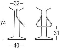 Plust Высокий табурет с подставкой для ног Tool sun-id-1472648 - Вид №2