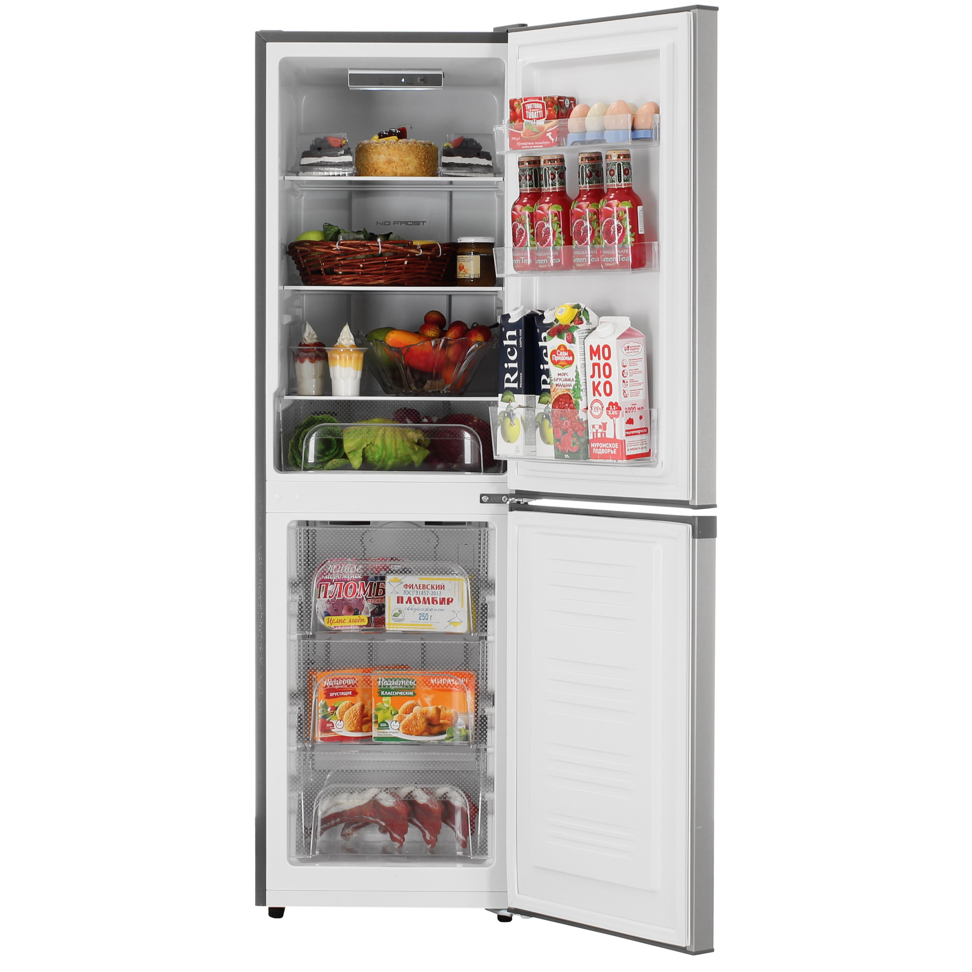 9131514 Холодильник с морозильником   KRAFT KF-NF 272X серебристый STDN-0086830 - Вид №5