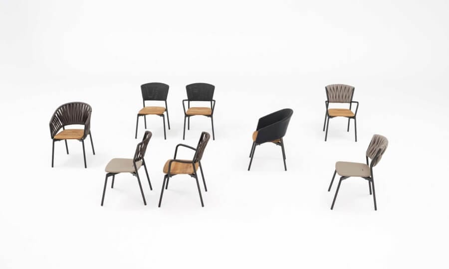 Садовый стул с веревкой и тиковым подлокотником RODA Piper ARCH-00144706 - Вид №4