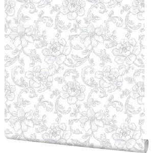 Обои флизелиновые Startdeco Каролина белые 1.06 м 688111