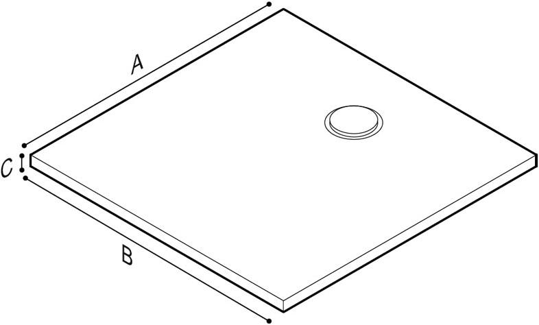 Ponte Giulio Поддон квадратный Hug B48cpm02 - Вид №1