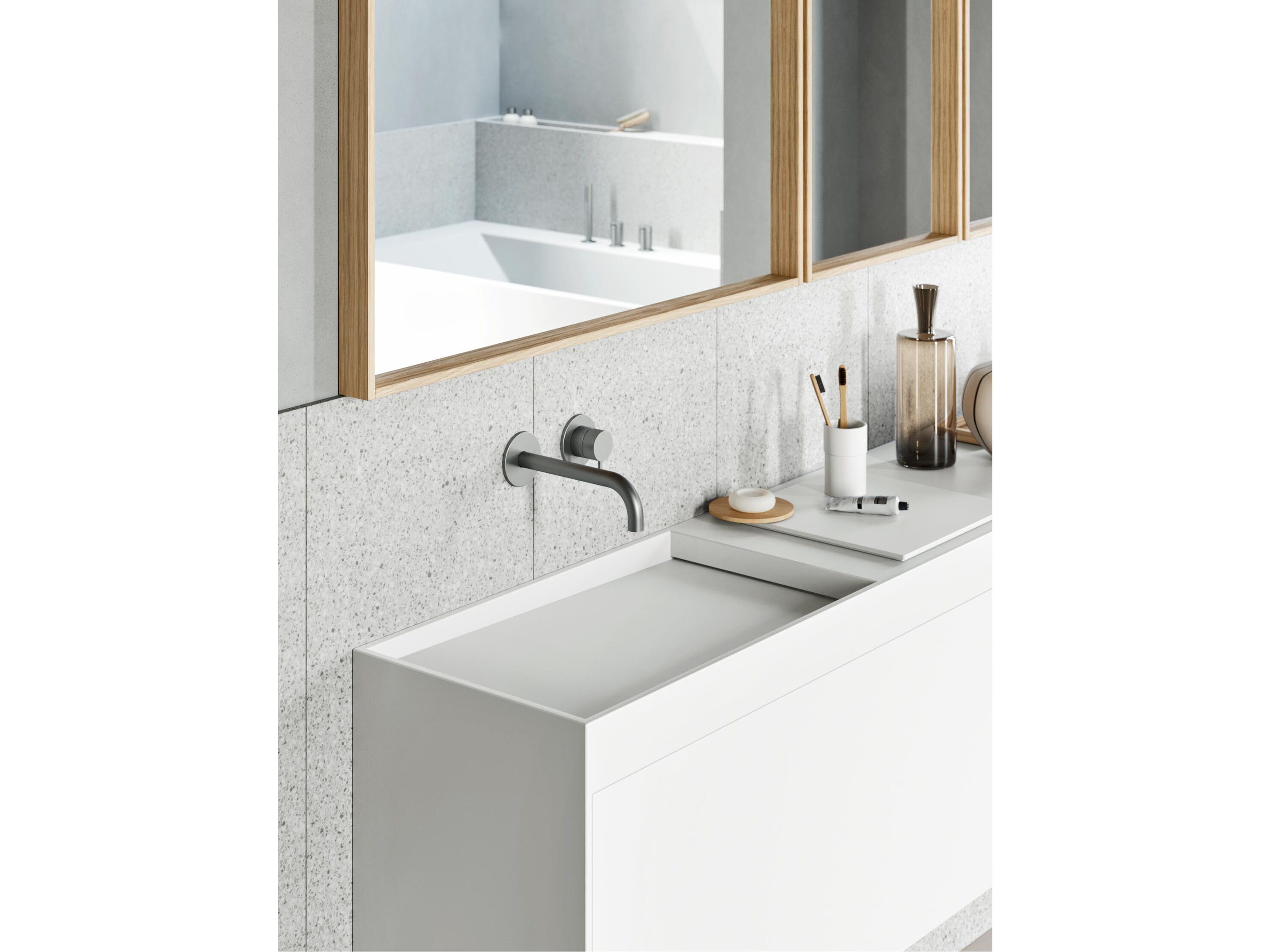 Шкаф для раковины Corian® со встроенной раковиной Rexa уникальный ARCH-00122113