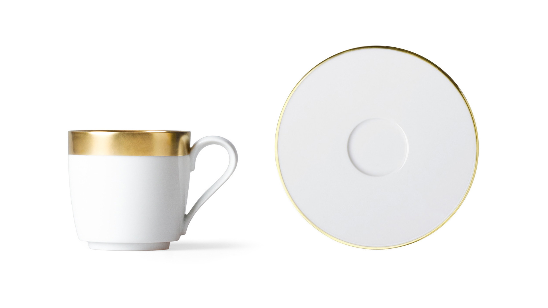10645914 Sieger by Furstenberg Набор чашек для эспрессо закругл. с блюдцем Sieger by Furstenberg "Мой фарфор! Золотое сокровище" Фарфор  - Вид №1