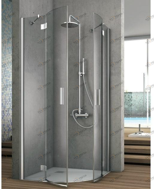 Gruppo Geromin Изогнутая душевая кабина с двумя распашными дверцами Flow sun-id-1497210