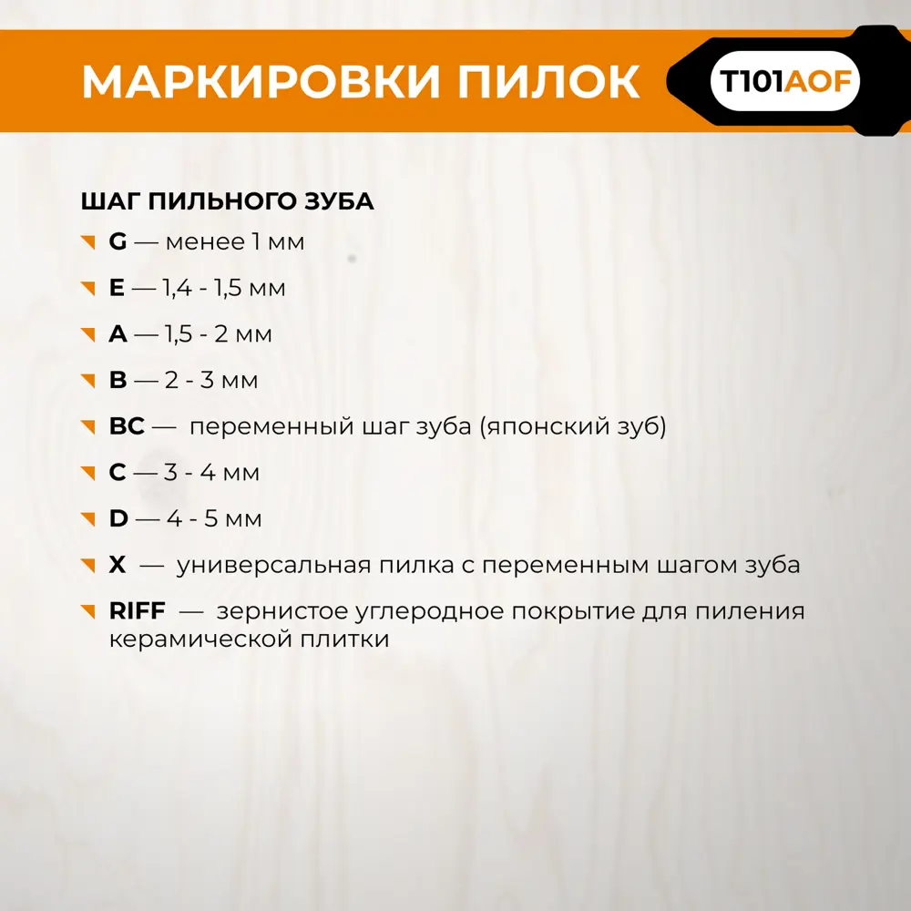 Пилка для электролобзика по дереву и ламинату Rage T101AOF чистый рез, 2 шт. 89432647 STLM-2096565  - Вид №5