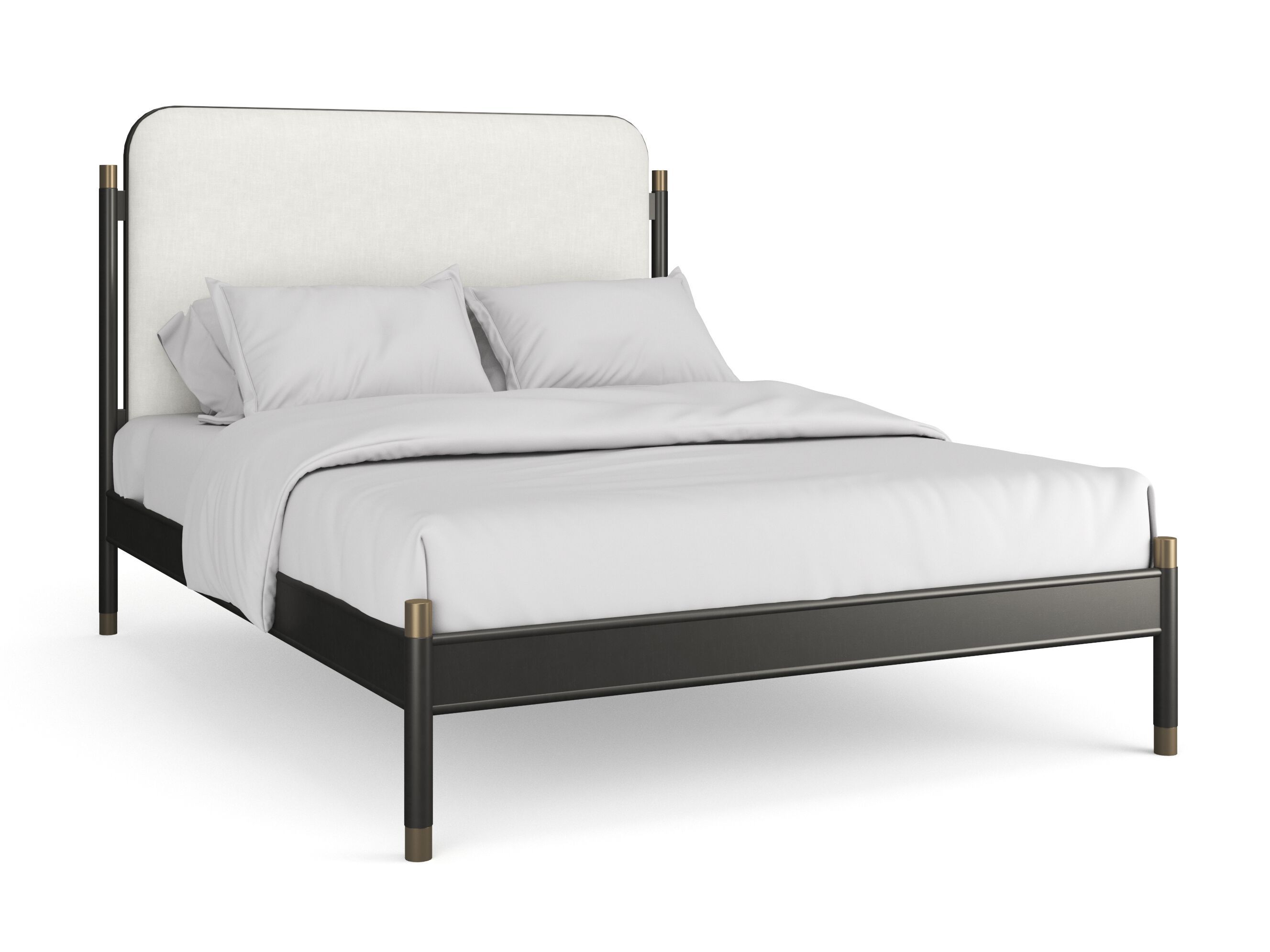 Двуспальная кровать размера "queen-size" из ткани Caracole CAMPAIGN ARCH-00088229 - Вид №1