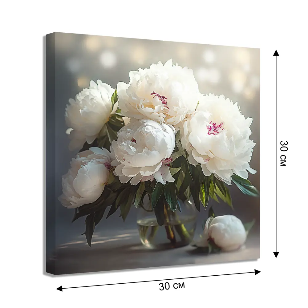 Канвас Пионы 30x30 см 87964162 STLM-2069483 Santreyd  - Вид №1