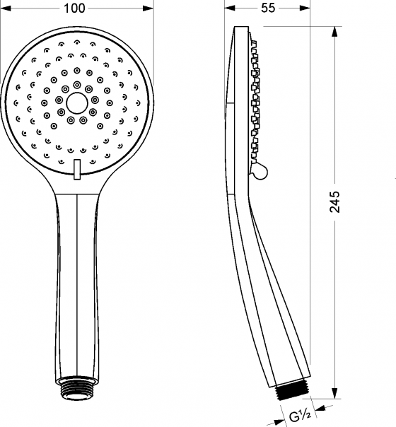 Ручной душ ½" JOERGER Belledorновинка 649.13.395.000 - Вид №1