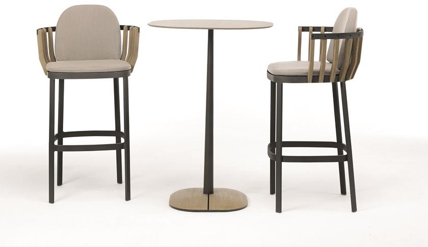 Ethimo Табурет садовый высокий со спинкой Swing sun-id-1419240 - Вид №2