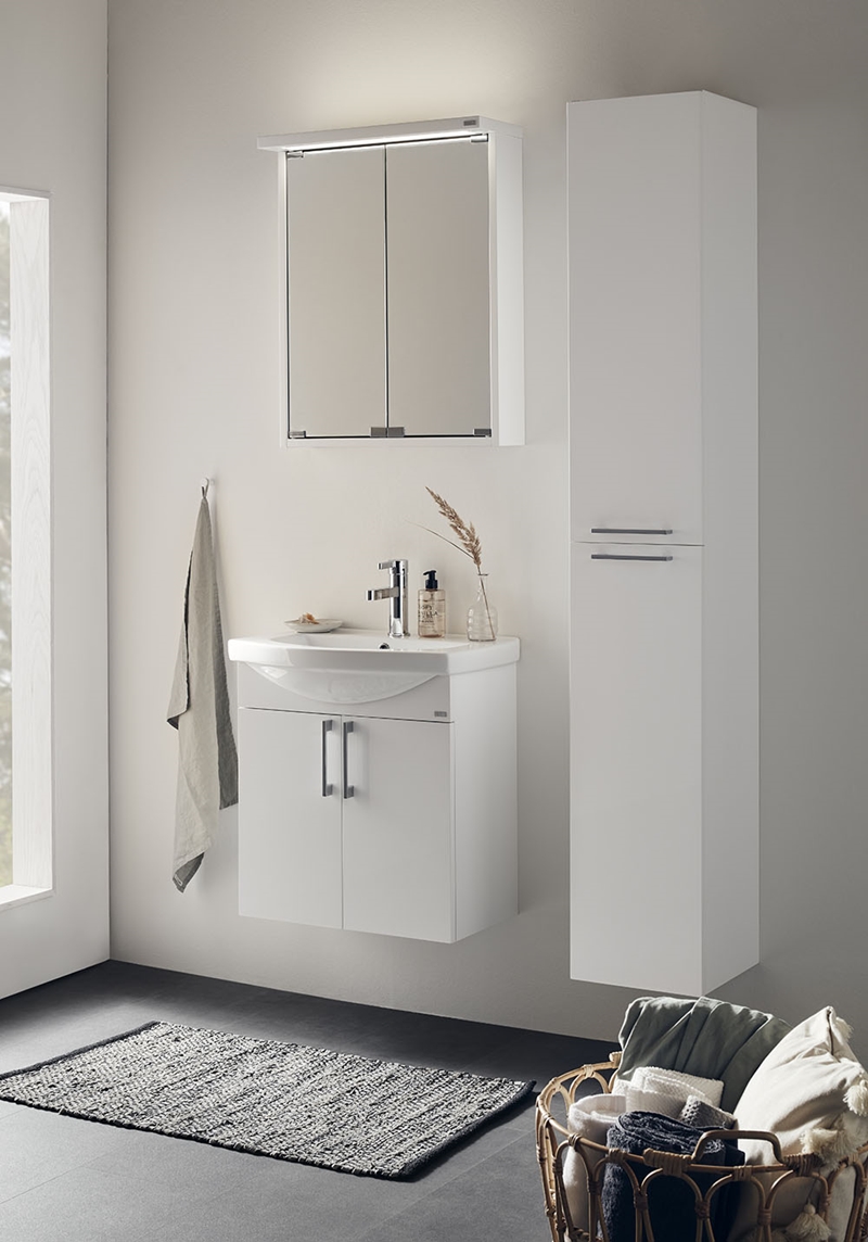 1280 High Cabinet Fix White High Gloss Noro  Белый  - Вид №1