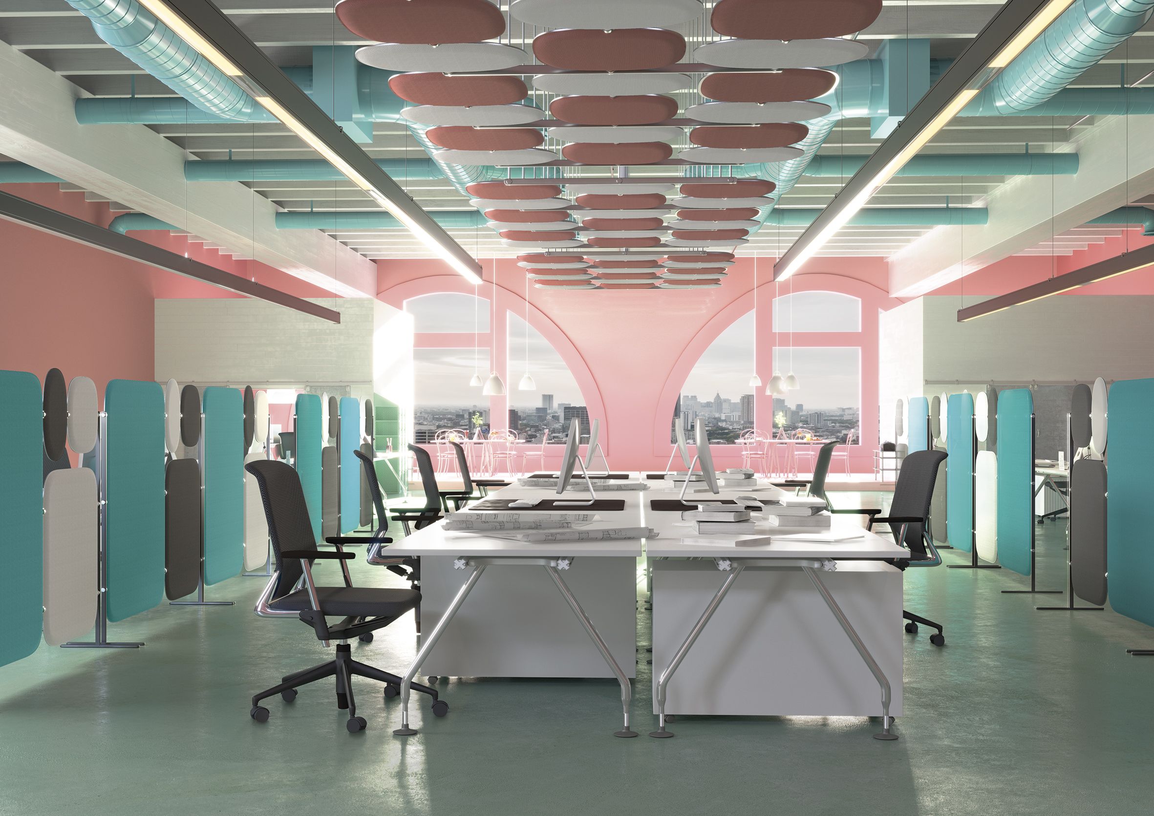 Акустическая подвесная панель из Trevira® CS Caimi Brevetti Snowgems ARCH-00084838 - Вид №2