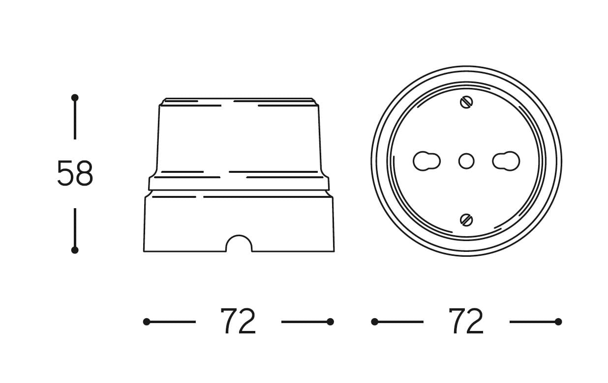 Керамическая одиночная электрическая розетка Aldo Bernardi Sirio ARCH-00090397 - Вид №2