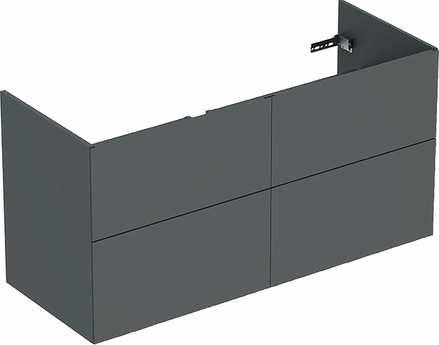 9751673111 IDO Elegant напольная тумба под мебельную раковину, с четырьмя ящиками, W = 1200 мм, темно-серый - Вид №5