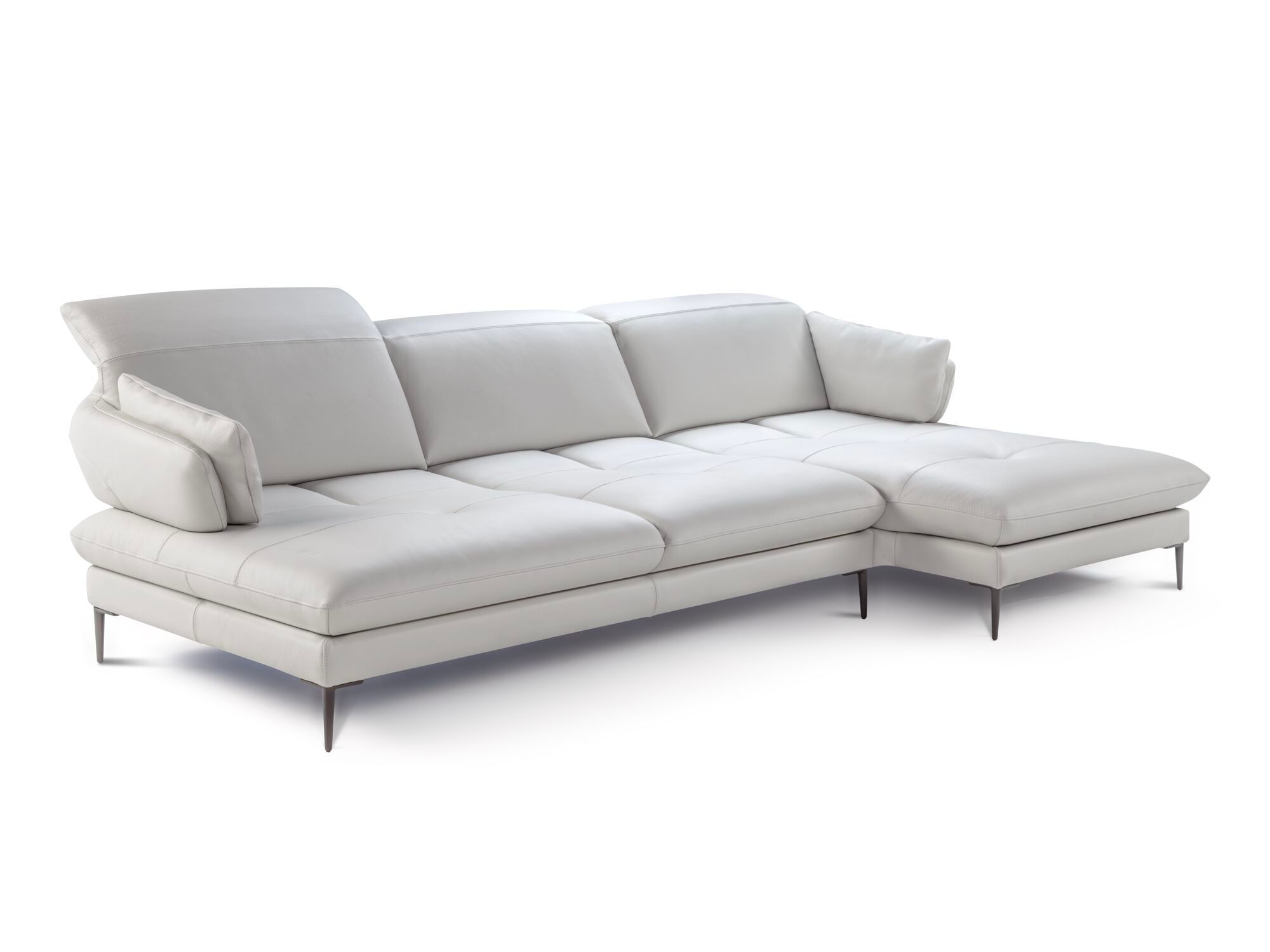 Модульный кожаный диван с подголовником и полуостровом Calia Italia премиум ARCH-00035018 - Вид №1