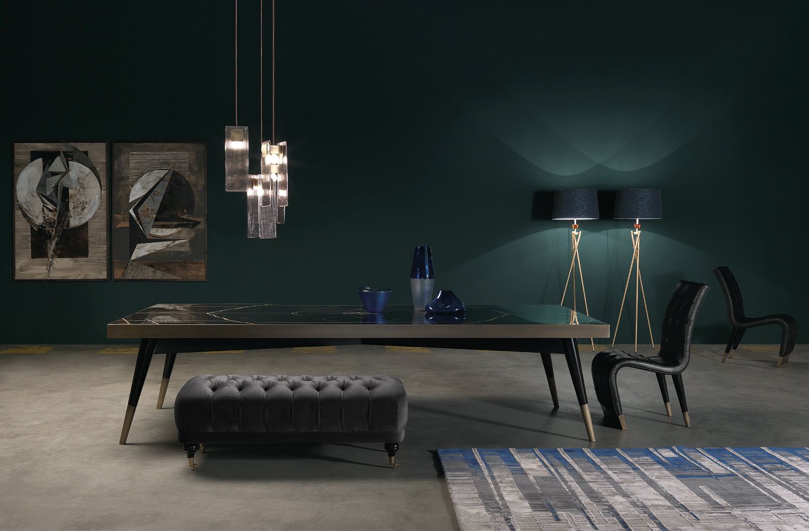 Прямоугольный мраморный стол Sahara Noir Gianfranco Ferré Home Mayfair ARCH-00083139 - Вид №1