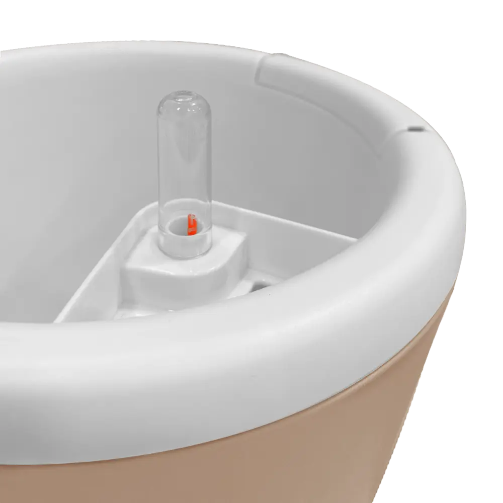 Горшок цветочный с автополивом Ingreen ø18 h28.7 см v9 л пластик бежевый Munchen STLM-2112950 - Вид №2