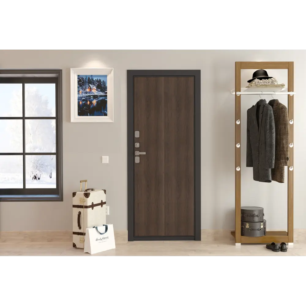 Дверь входная металлическая Термо 88x205 см левая калаб темное дерево DOORHAN STLM-2181523 - Вид №5