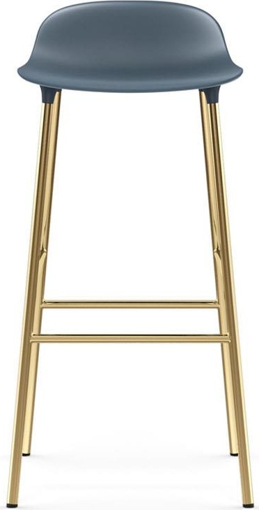 1400939 Barstool 75 cm Brass Blue Normann Copenhagen Form - Вид №1