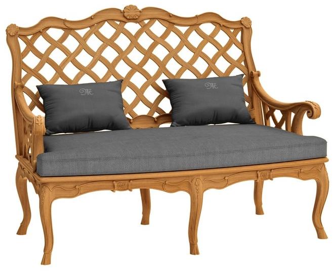 ASTELLO 2-местный диван из тикового дерева Fleur de lys sun-id-1477444 - Вид №6