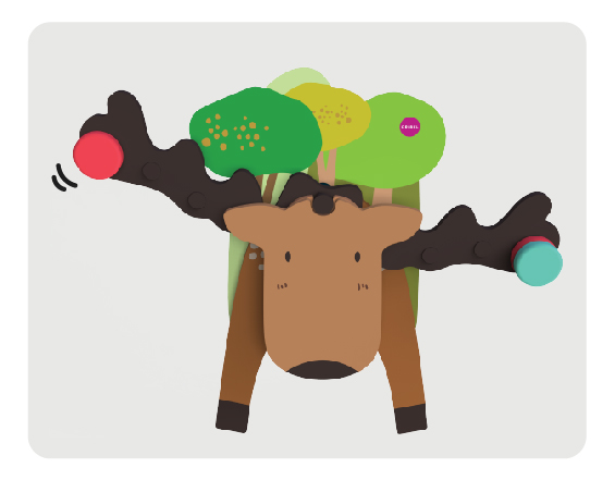 Развивающая игрушка на стену Vertiplay "Лось Гуфи" ORIBEL  322597 Коричневый Santreyd  - Вид №5