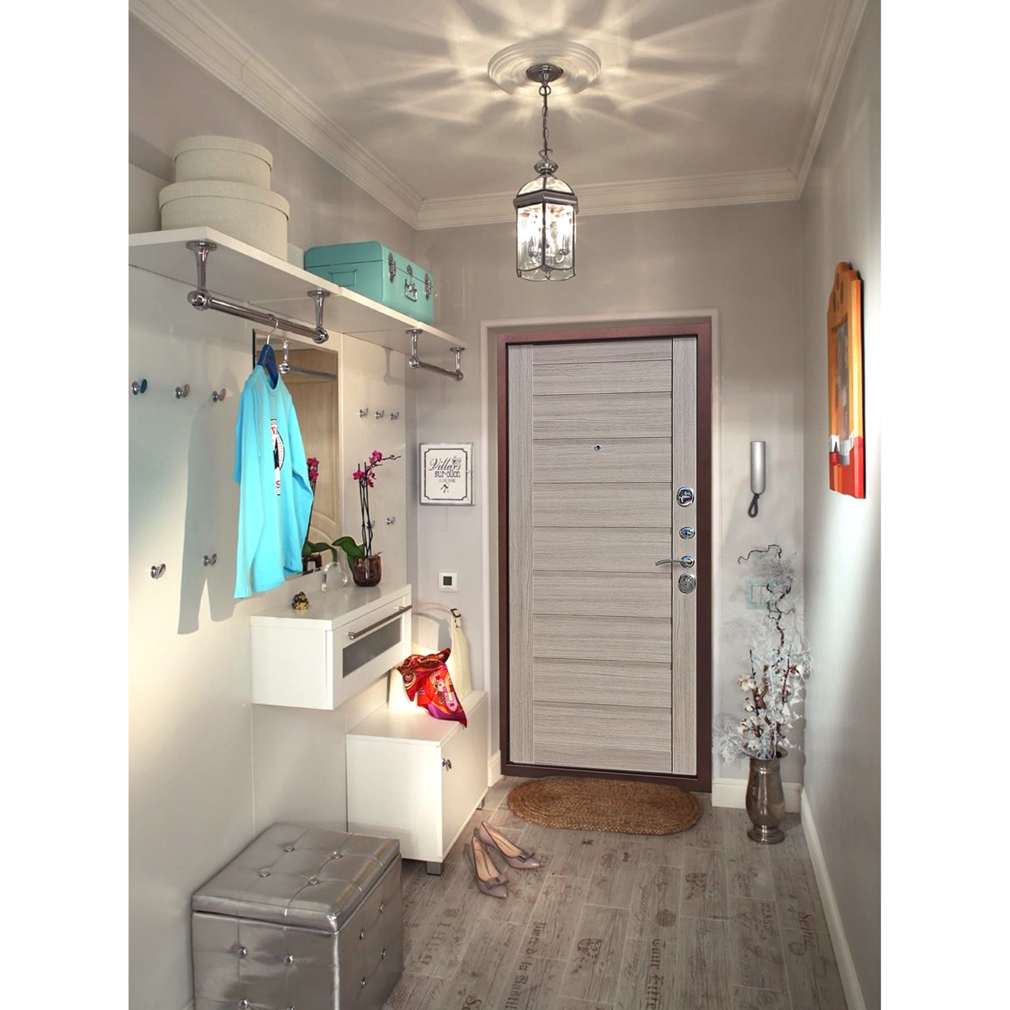 82120553 Дверь входная металлическая Ницца, 860 мм, левая, цвет грей царга Santreyd  - Вид №9