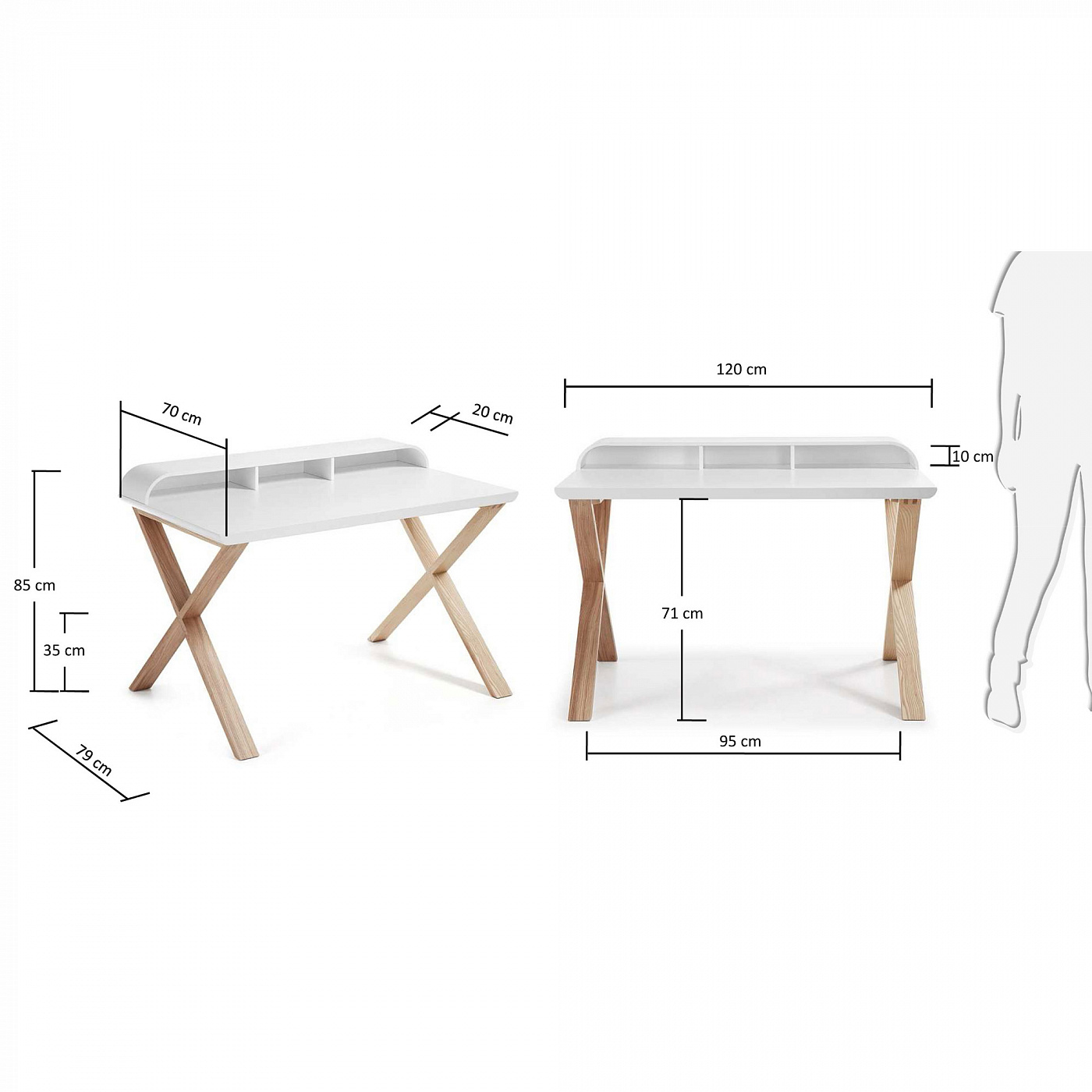 063471 Письменный стол Success 120x79 матовый белый C285L05 La Forma Working