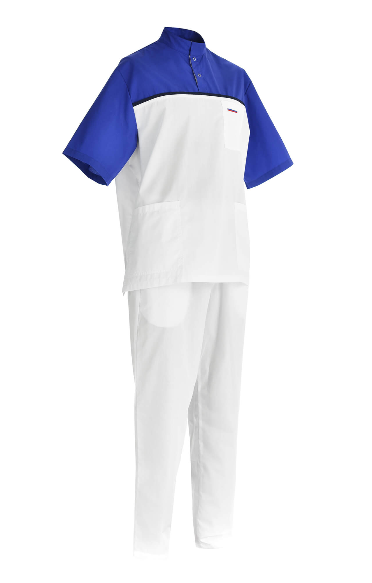 61945 Костюм "Лидер" белый василек  Медицинская одежда  размер 48-50/182-188 Спецодежда  - Вид №1