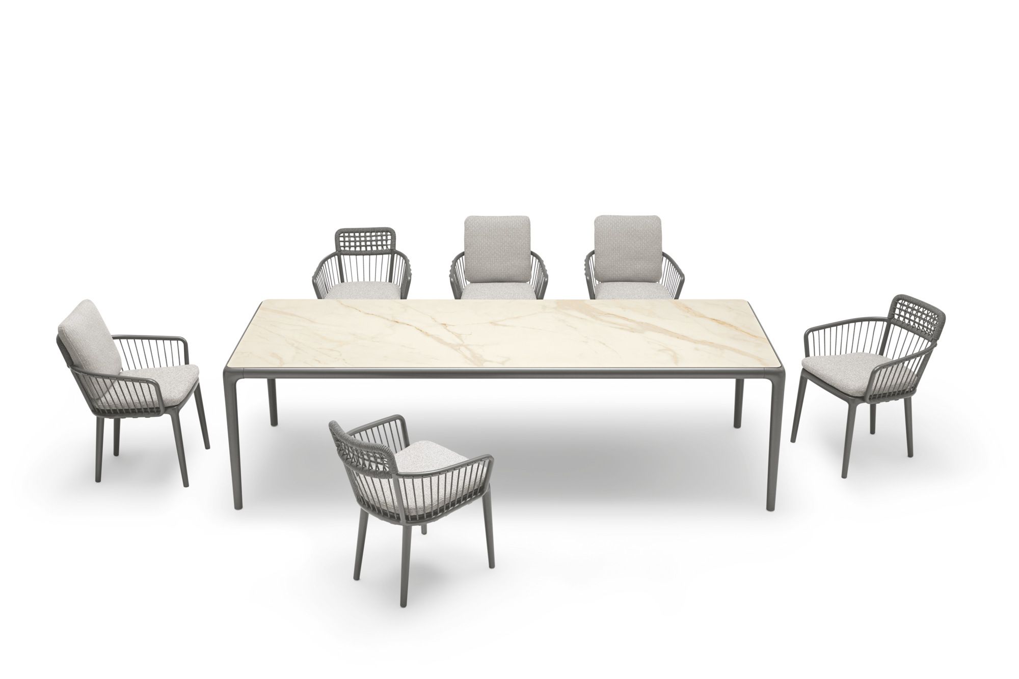 Прямоугольный садовый стол с мраморной столешницей Calacatta Rolf Benz Rolf Benz YOKO ARCH-00072486 - Вид №2
