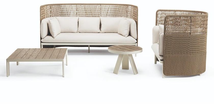 Ethimo Низкий садовый стол из тика Esedra Estqbawd0 - Вид №1