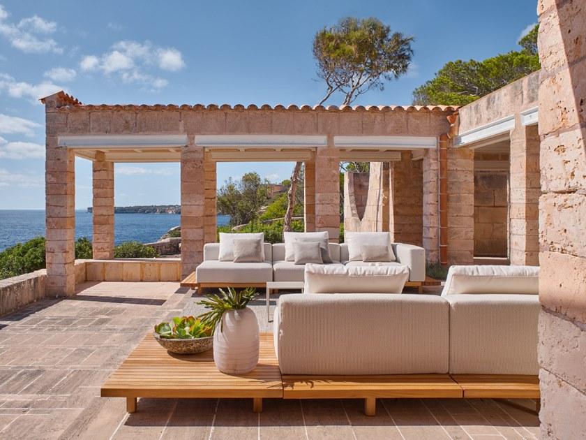 TRIBÙ Модульный садовый диван с водоотталкивающими подушками Vis à vis sofa sun-id-1365364 - Вид №6