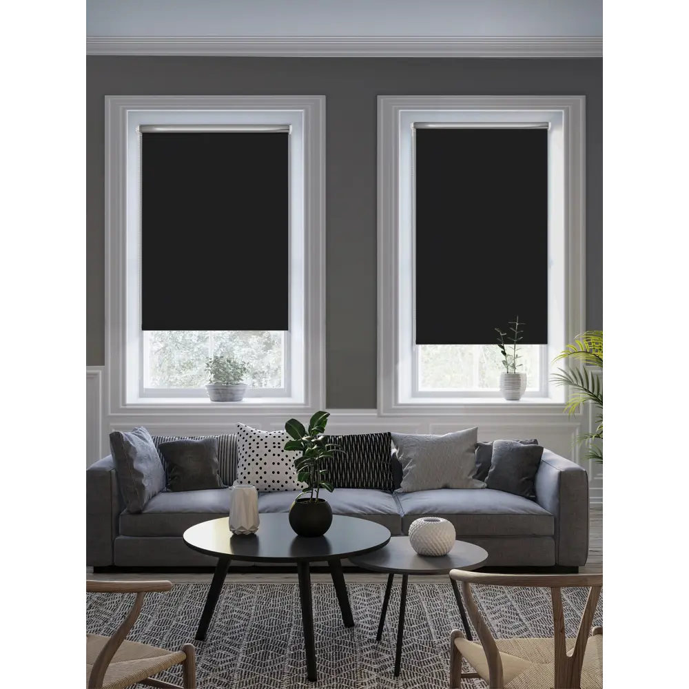 Штора рулонная блэкаут Silver 70x175 см черная GARDEN BLACKOUT Silver STLM-2137759 - Вид №4