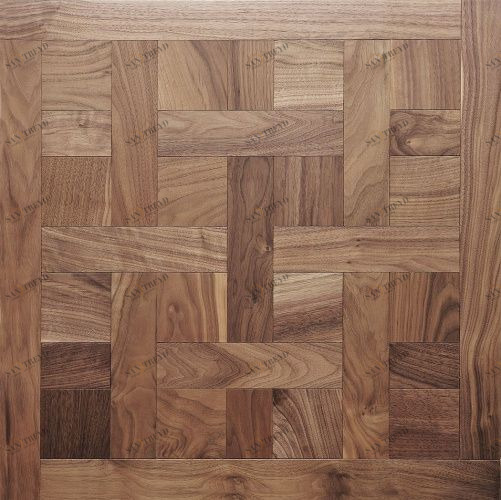 Модульный паркет Coswick Шеверни Американский Орех Европейский (Грецкий) Селект (Гладкая) 635х635 мм 13171701