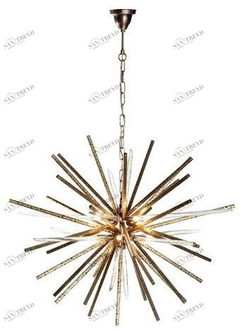 Possoni Illuminazione Подвесной светильник из сатина со стеклом Spillo 1060/8