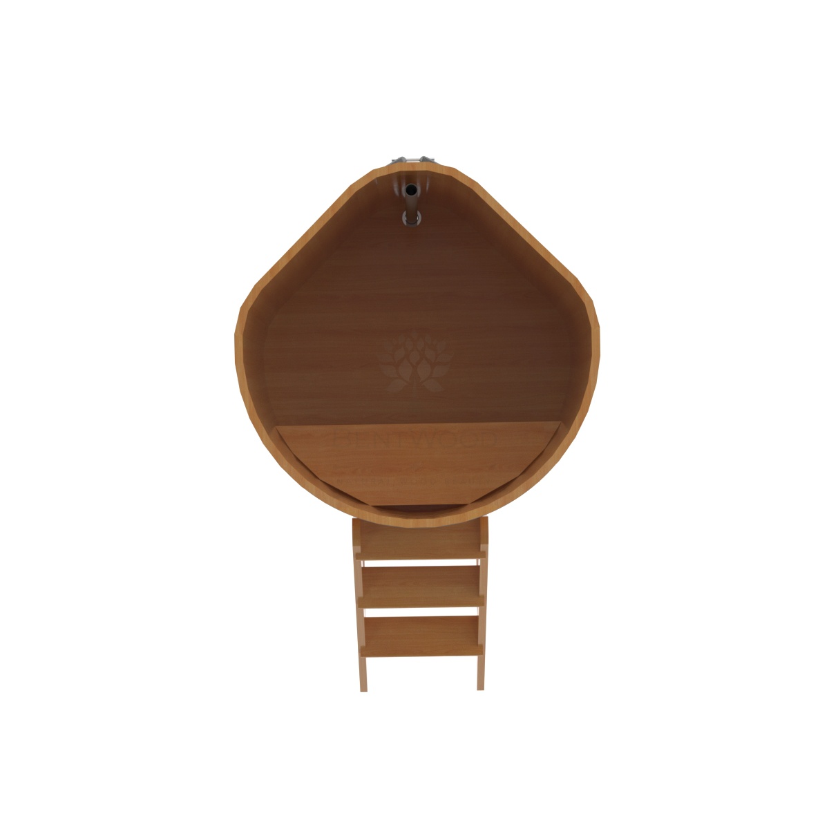 1225 Купель угловая из лиственницы 1,03х1,03х1,2 натуральная премиум Alyarus  - Вид №4