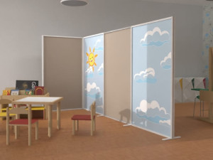 Модульная отдельно стоящая офисная перегородка