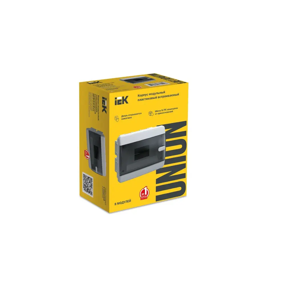 Щит распределительный встраиваемый IEK Union на 8 модулей с защитой IP41 89370939 STLM-1110885 - Вид №1