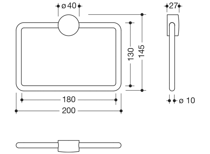 815.09.30160 полотенце кольцо HEWI Handtuchhalter  - Вид №1