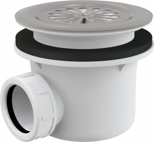 Cифон для душевого поддона с нержавеющей peшeткой