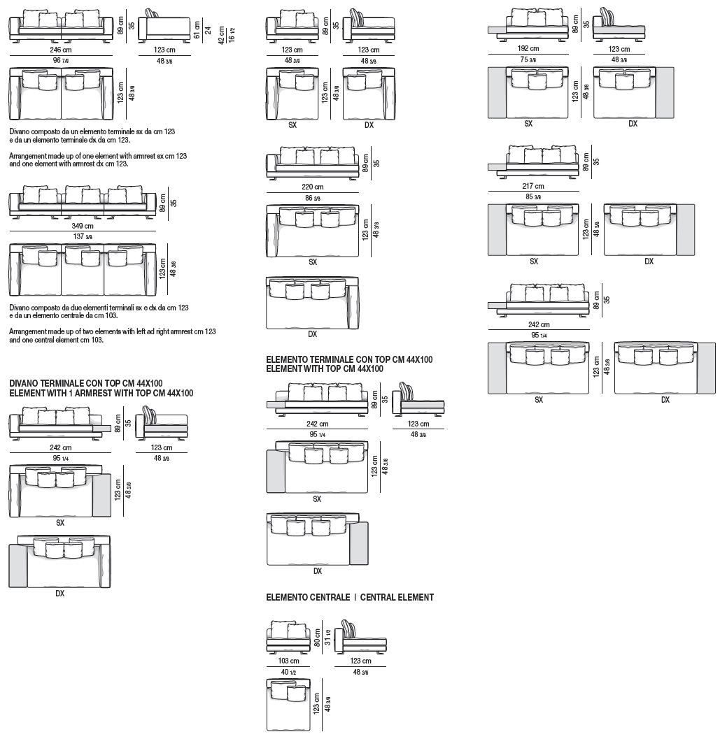 Ткань диван Minotti WHITE ARCH-00116367 - Вид №24