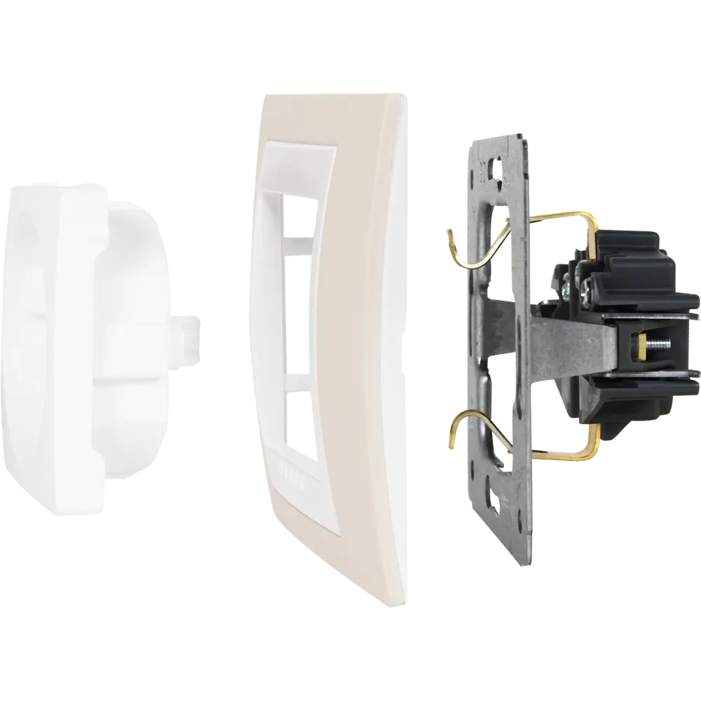 Рамка для розеток и выключателей Systeme Electric Unica 1 пост, цвет песчаный/белый STLM-2174172 - Вид №3