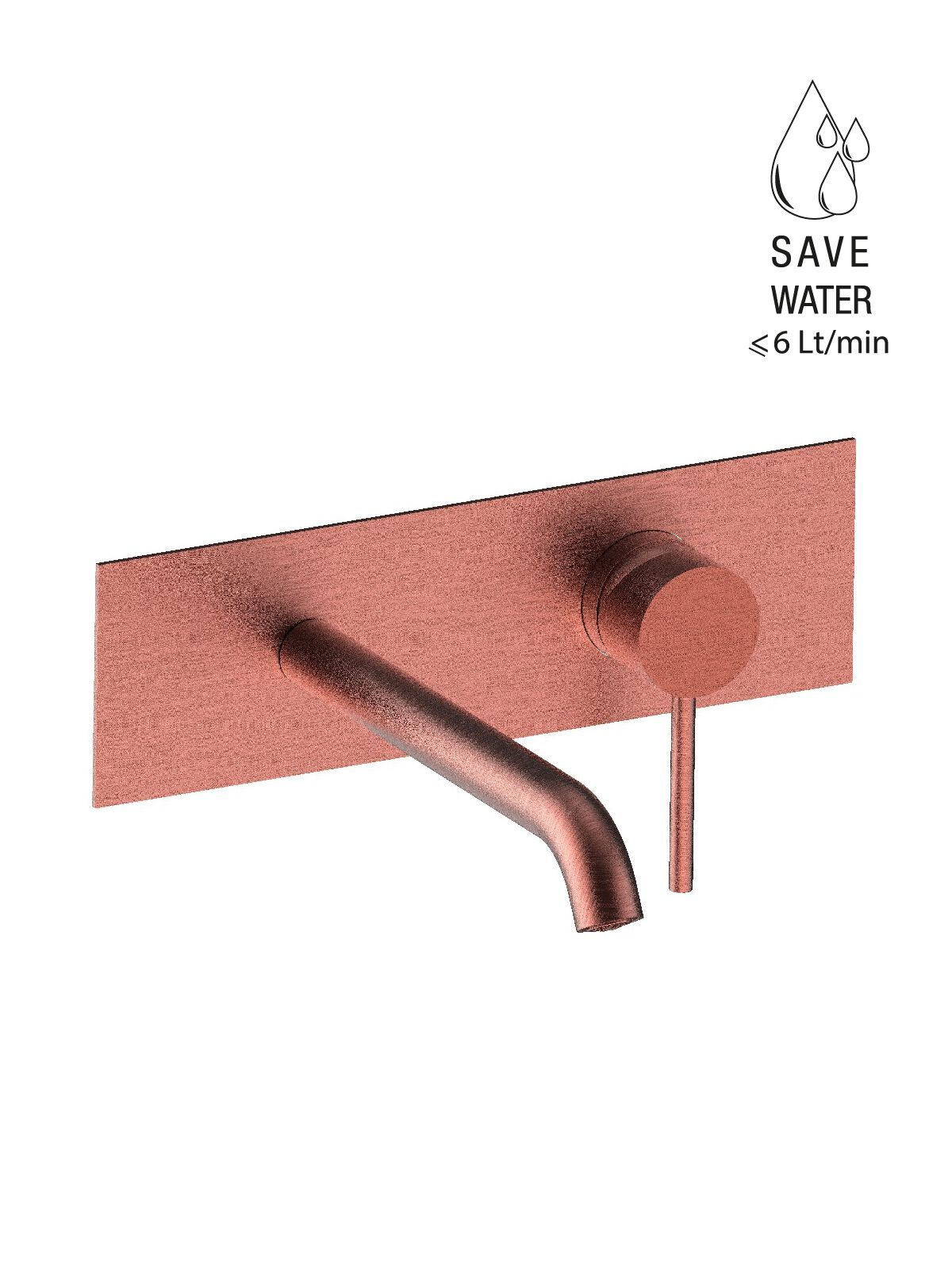 Настенный смеситель для раковины с 2 отверстиями из нержавеющей стали без слива Rubinetterie Frattini Pepe XL 316 ARCH-00004390 - Вид №7