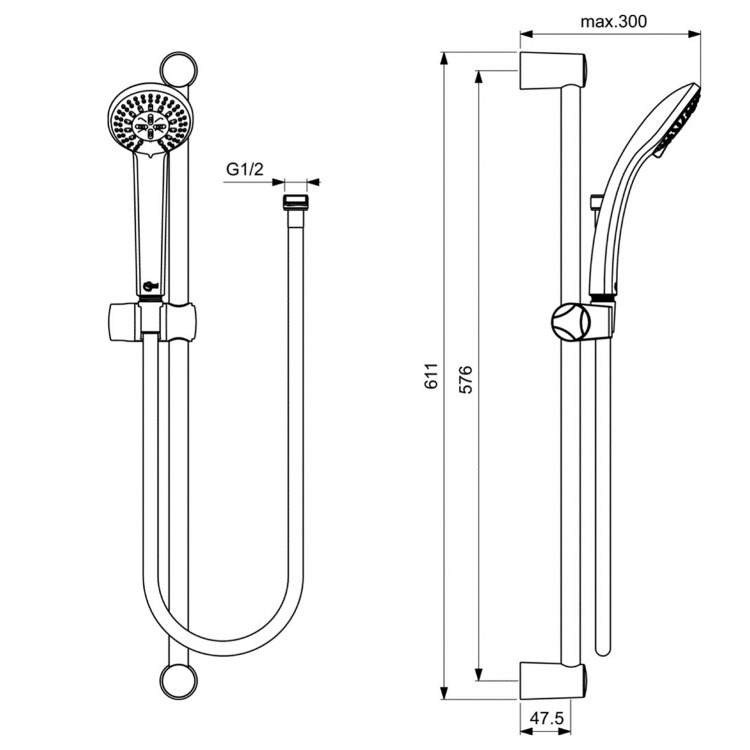 BD004AA Промо-набор 3 в 1 смесители и душевой гарнитур Ideal Standard ALPHA - Вид №5