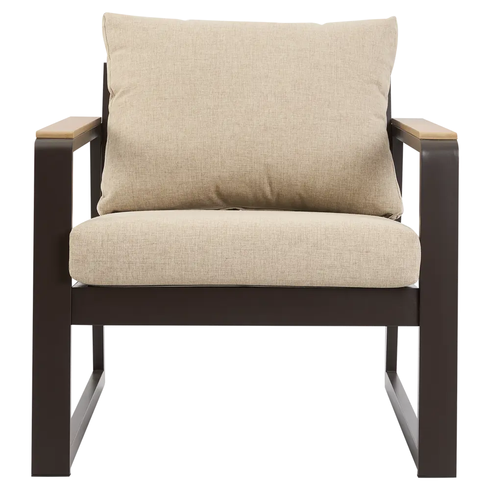 Набор садовой мебели для обеда с подушками  BEGINIA Sugan Алюминий Стол, диван, кресло 2 шт Бежевый STLM-2131932 - Вид №13