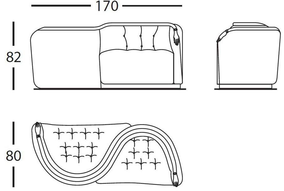 BD Barcelona Design Изогнутый диван из ткани sun-id-1496602 - Вид №3
