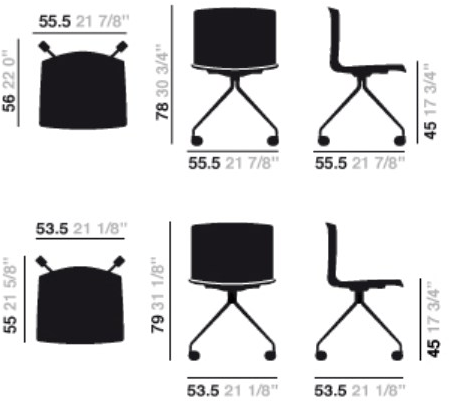 arper Кресло на эстакаде на колесиках Catifa 53 sun-id-1352617 - Вид №6